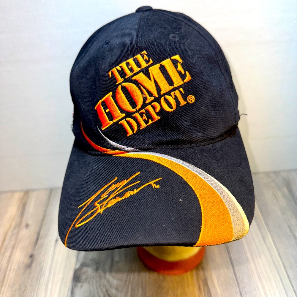 Tony Stewart Home Depot Joe Gibbs Racing Hat Cap NASCAR #20 Orange Black White